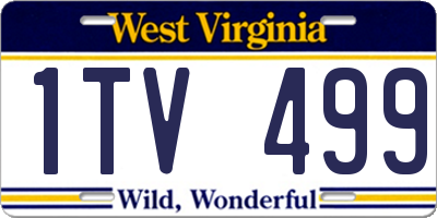WV license plate 1TV499