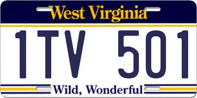 WV license plate 1TV501