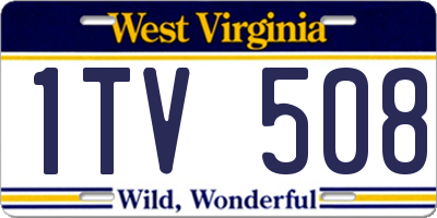 WV license plate 1TV508