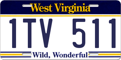 WV license plate 1TV511