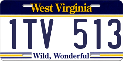 WV license plate 1TV513