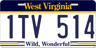 WV license plate 1TV514