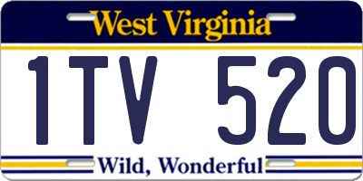 WV license plate 1TV520