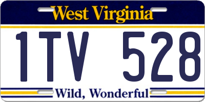 WV license plate 1TV528
