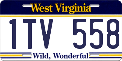 WV license plate 1TV558