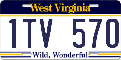 WV license plate 1TV570