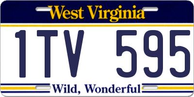 WV license plate 1TV595