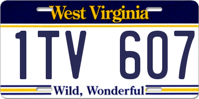 WV license plate 1TV607
