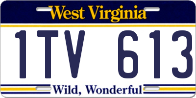 WV license plate 1TV613