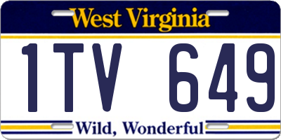 WV license plate 1TV649