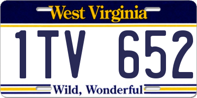 WV license plate 1TV652