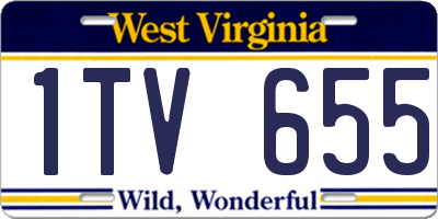 WV license plate 1TV655