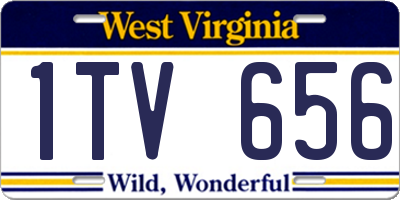 WV license plate 1TV656