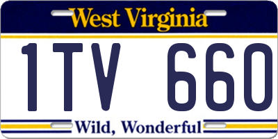 WV license plate 1TV660