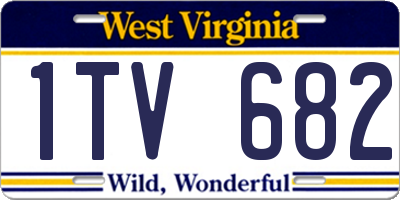 WV license plate 1TV682