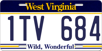 WV license plate 1TV684