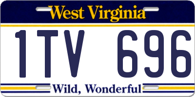 WV license plate 1TV696