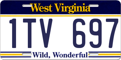 WV license plate 1TV697