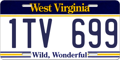WV license plate 1TV699