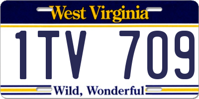 WV license plate 1TV709