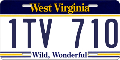 WV license plate 1TV710