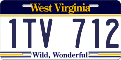 WV license plate 1TV712