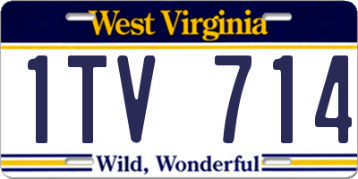 WV license plate 1TV714