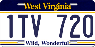 WV license plate 1TV720