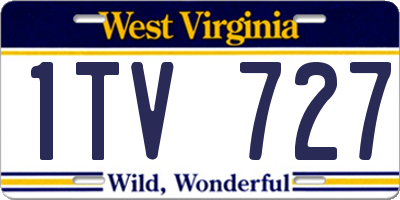 WV license plate 1TV727