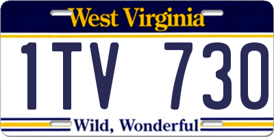 WV license plate 1TV730