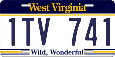 WV license plate 1TV741