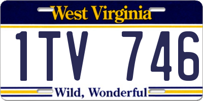 WV license plate 1TV746