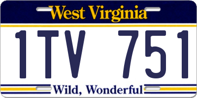WV license plate 1TV751