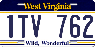 WV license plate 1TV762