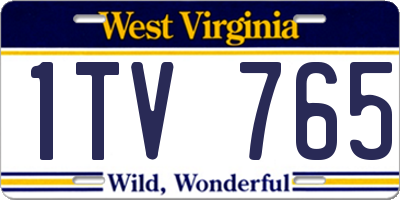 WV license plate 1TV765