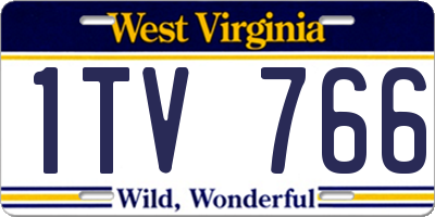 WV license plate 1TV766