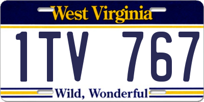 WV license plate 1TV767