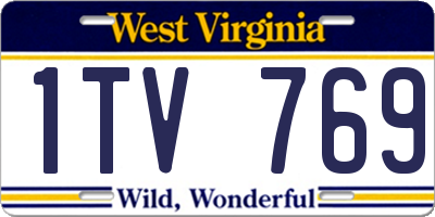 WV license plate 1TV769