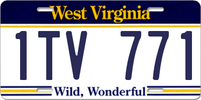 WV license plate 1TV771