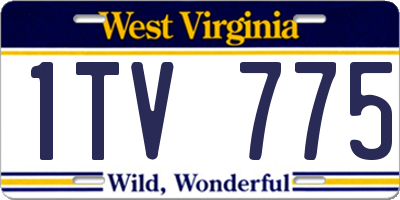 WV license plate 1TV775