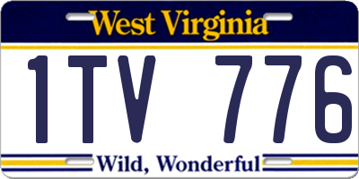 WV license plate 1TV776