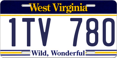 WV license plate 1TV780