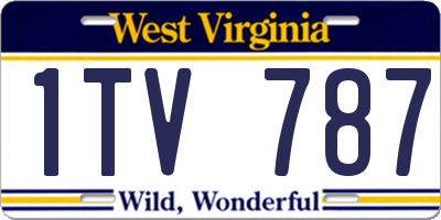 WV license plate 1TV787