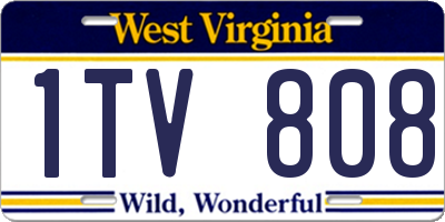 WV license plate 1TV808