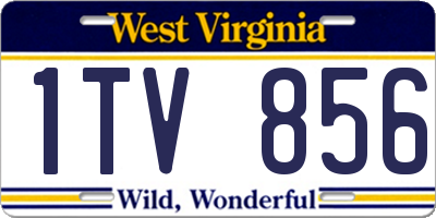 WV license plate 1TV856