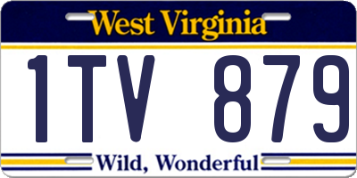 WV license plate 1TV879