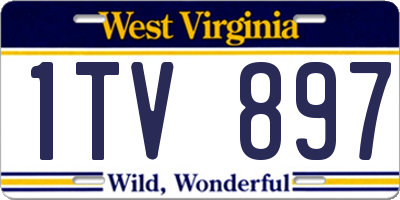 WV license plate 1TV897