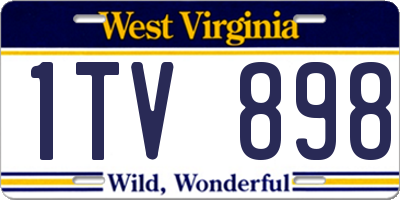 WV license plate 1TV898