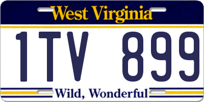 WV license plate 1TV899