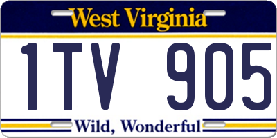 WV license plate 1TV905